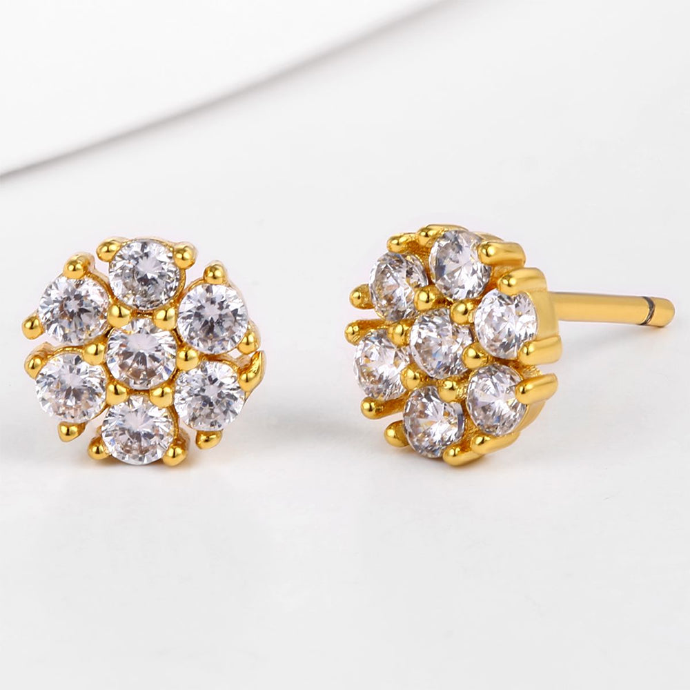 Arany tónusú Emporia Ötvözetű Fülbevaló Fehér Emporia® Kristállyal