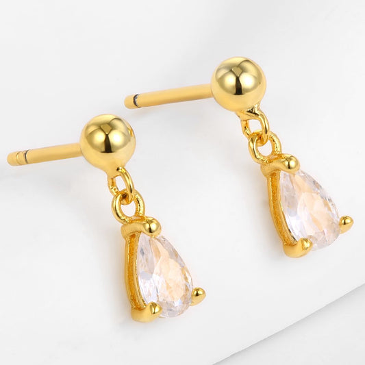 Arany tónusú Emporia Ötvözetű Fülbevaló Fehér Emporia® Kristállyal