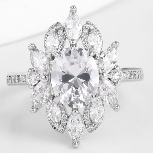 Arany tónusú Emporia Ötvözetű Gyűrű Fehér Emporia® Kristállyal