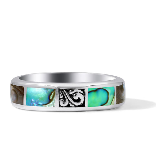 Ezüst Gyűrű Abalone Kagylóval