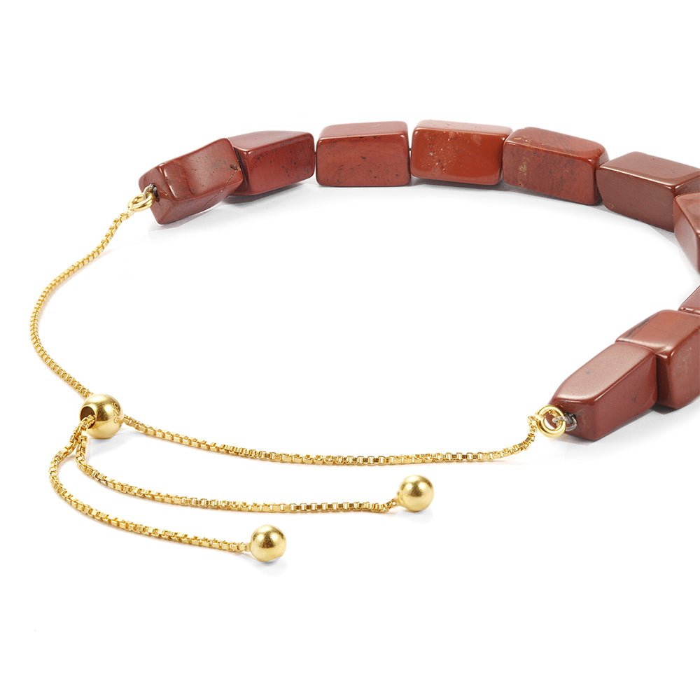 Arannyal Bevont Ezüst Karkötő Vörös Jáspissal