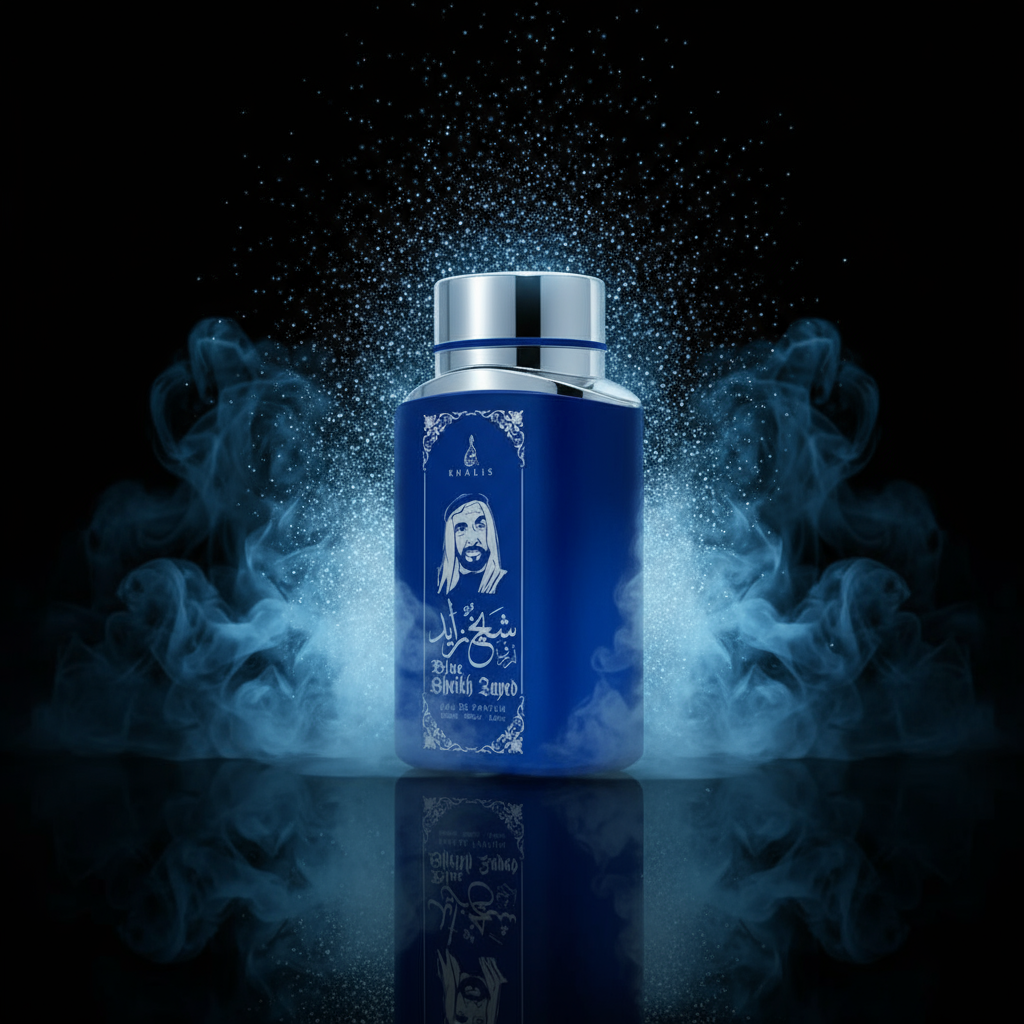 100 ml Eau de Perfume SHEIKH ZAYED BLUE Pézsmás Oud Illat Férfiaknak