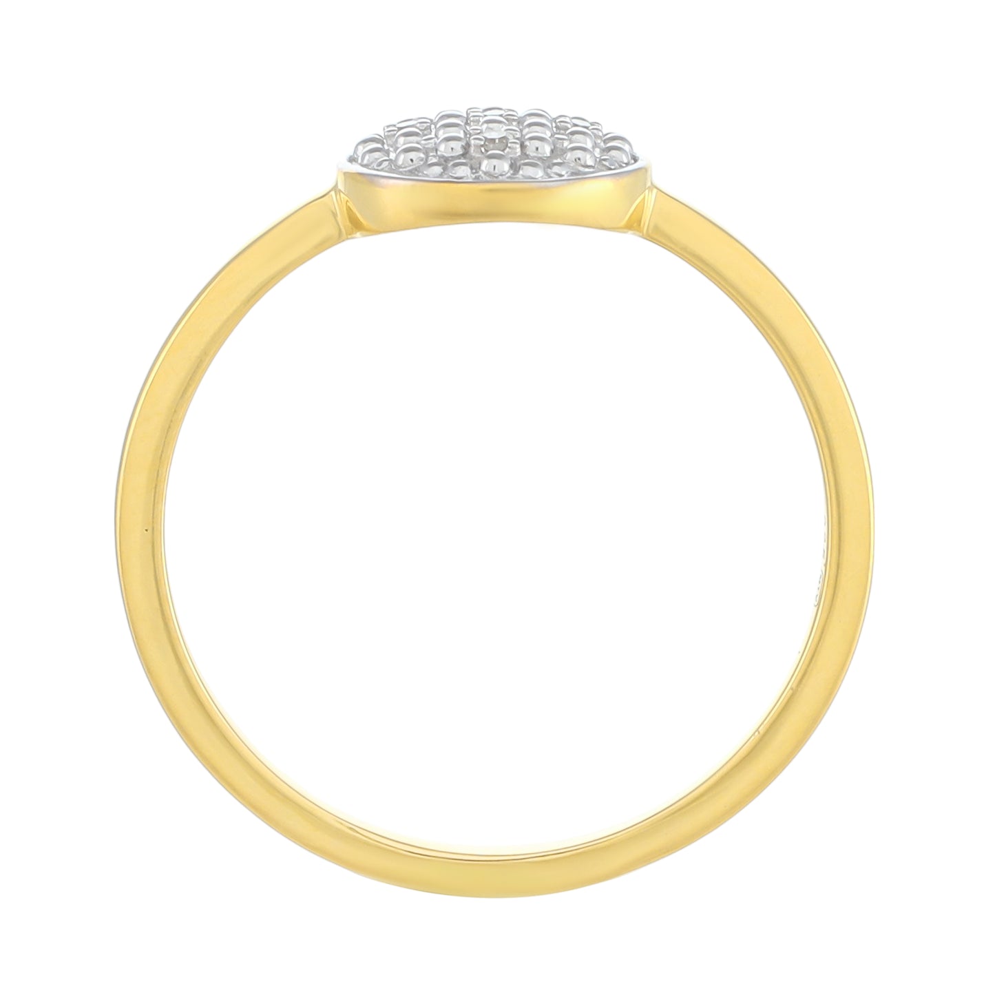 Arannyal Bevont Ezüst Gyűrű Fehér Gyémánttal