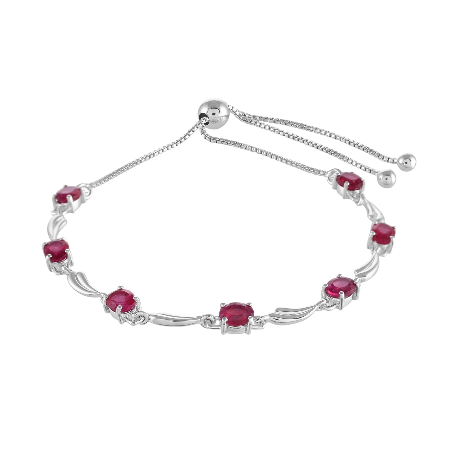 Ezüst Karkötő Thai Rubinnal