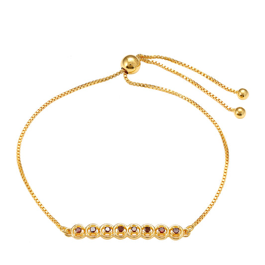 Arannyal Bevont Ezüst Karkötő Vörös Gyémánttal