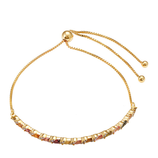 Arannyal Bevont Ezüst Karkötő Pelmadulla-i Szivárvány Turmalinnal és Fehér Topázzal