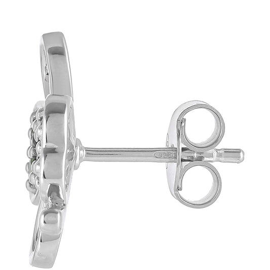 Ezüst Fülbevaló Króm Diopsziddal