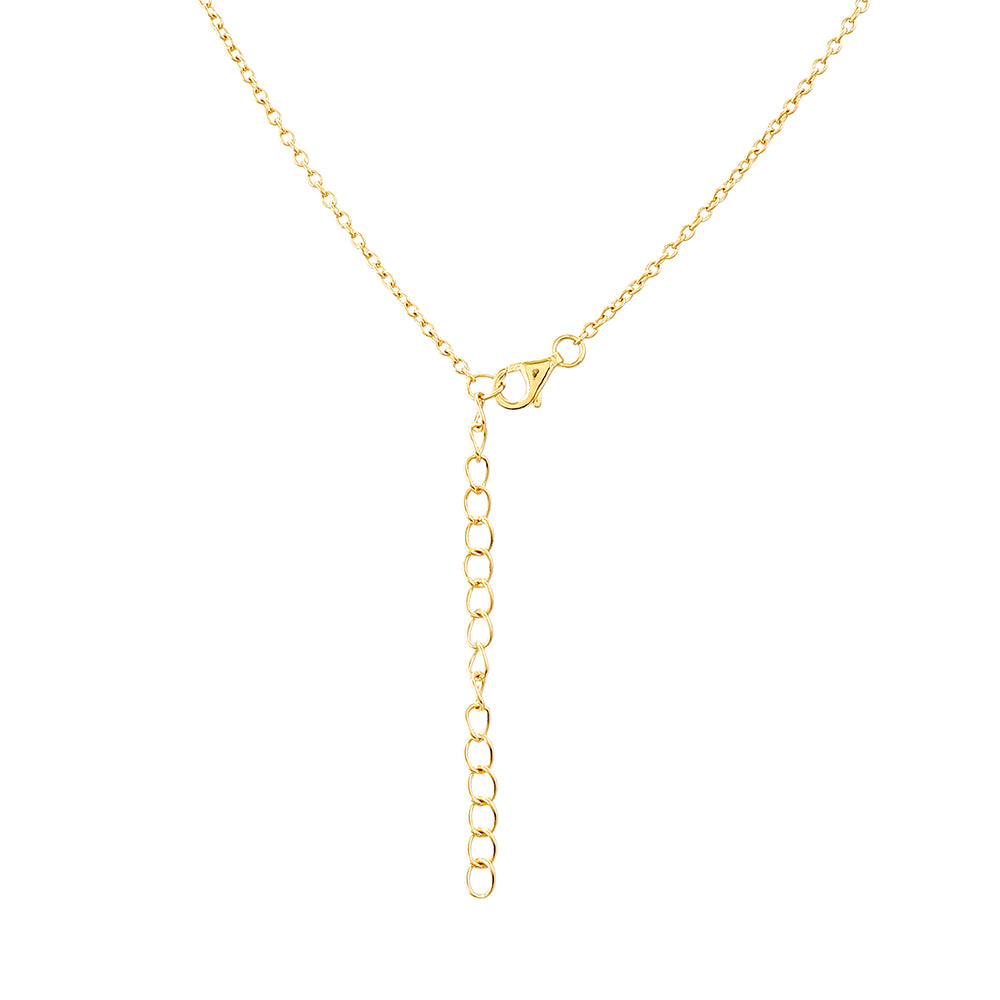 Arannyal Bevont Ezüst Nyaklánc Ametiszttel és Madeirai Citrinnel