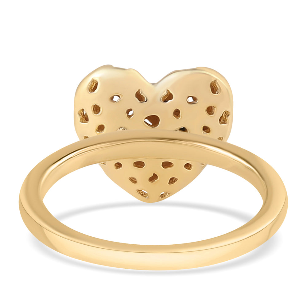 Arannyal Bevont Ezüst Gyűrű Kék Gyémánttal