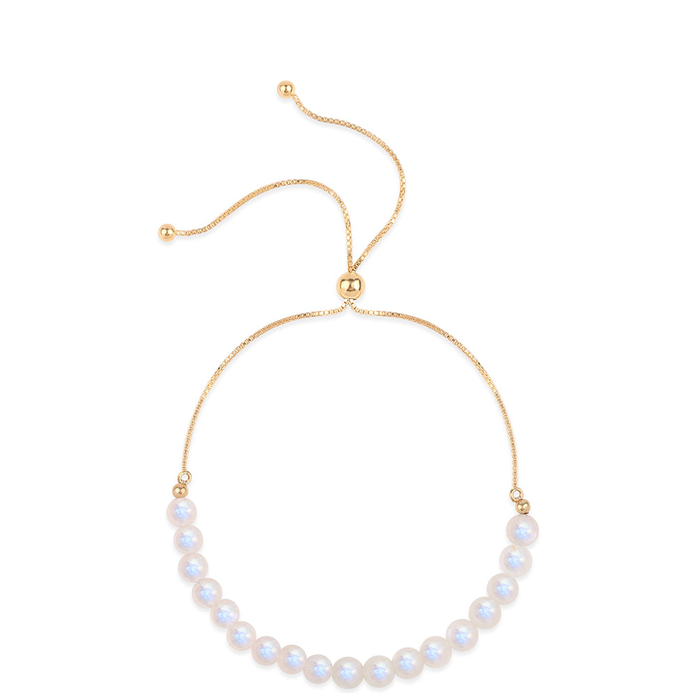 Arannyal Bevont Ezüst Karkötő Szivárvány Holdkővel