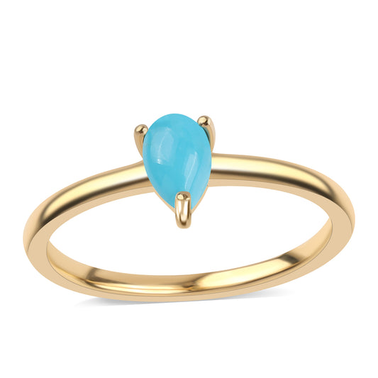 Arannyal Bevont Ezüst Gyűrű Csipkerózsika Türkizzel