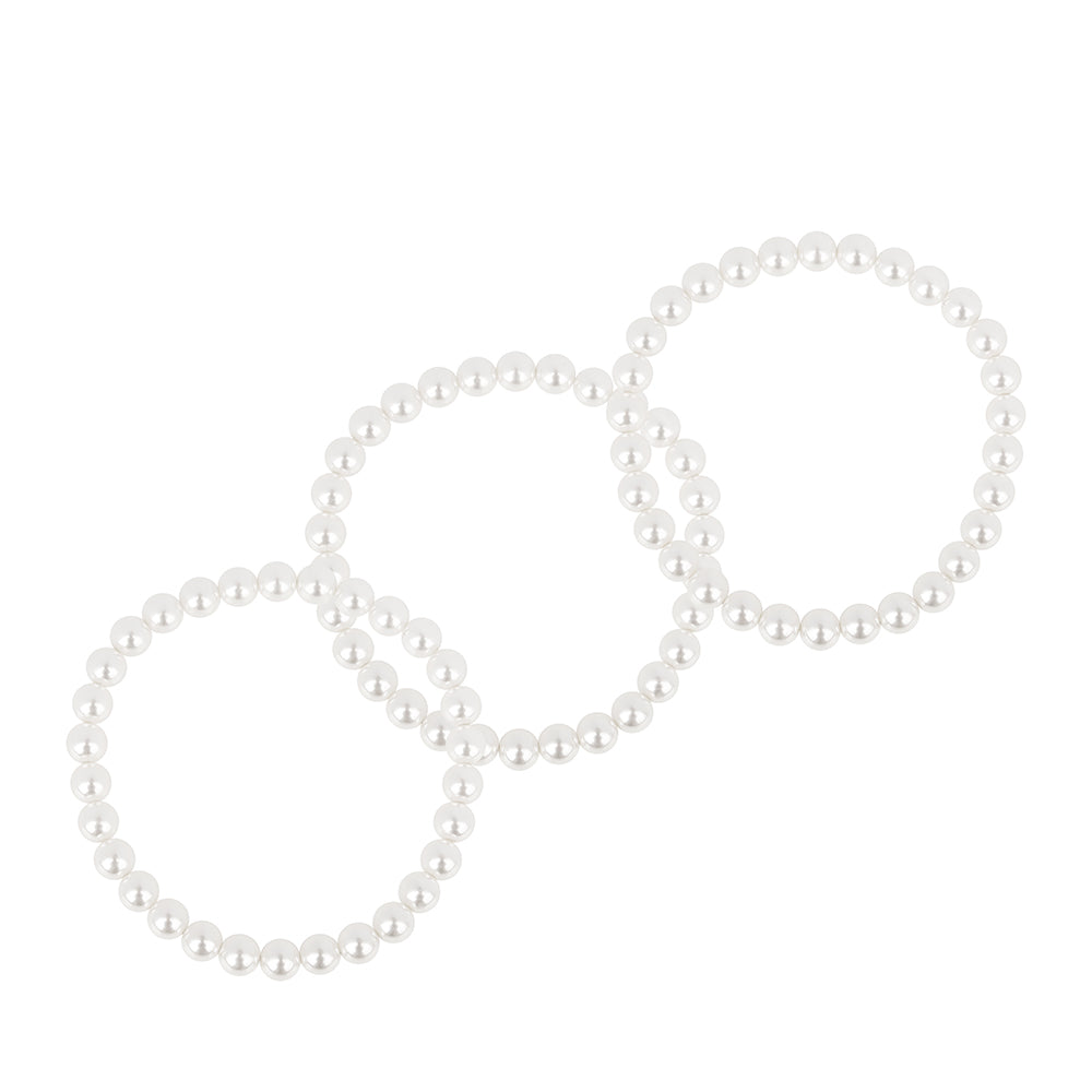 Gyöngy Szett Krém Édesvízi Kagylógyönggyel