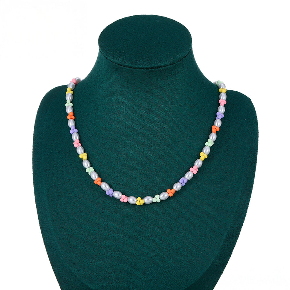 Arany tónusú Emporia Ötvözetű Nyaklánc Üveggyönggyel