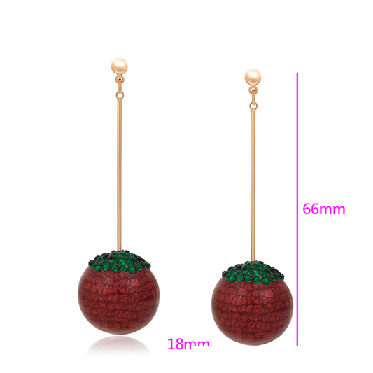 Arany tónusú Emporia Ötvözetű Fülbevaló Zöld Emporia® Kristállyal