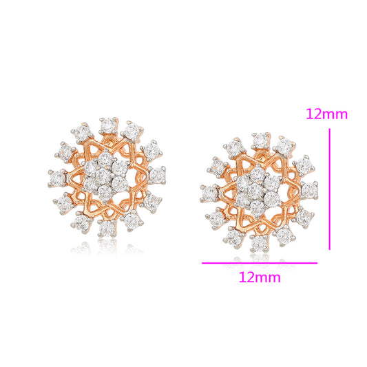 Arany tónusú Emporia Ötvözetű Fülbevaló Fehér Emporia® Kristállyal