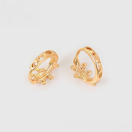 Arany tónusú Emporia Ötvözetű Fülbevaló Vörös Emporia® Kristállyal