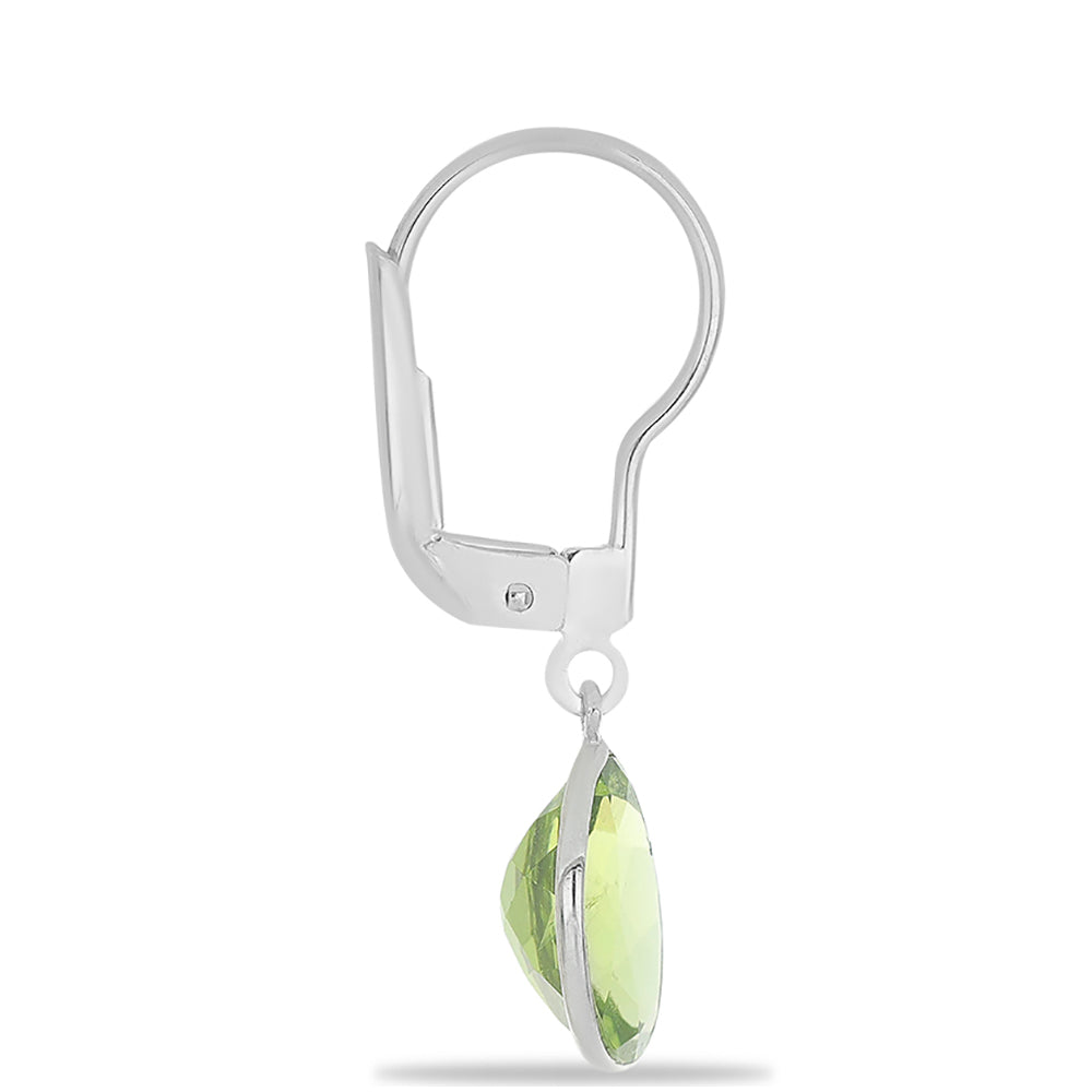 Ezüst Fülbevaló Changbai Peridottal