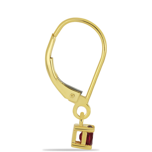 9 Karátos Arany Fülbevaló Vörös Spinellel