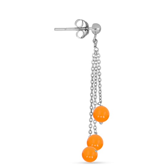 Ezüst Fülbevaló Sárga Jádéval