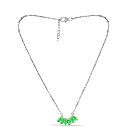 Ezüst Nyaklánc Hyalit Opállal