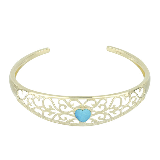 Arannyal Bevont Ezüst Karperec Csipkerózsika Türkizzel