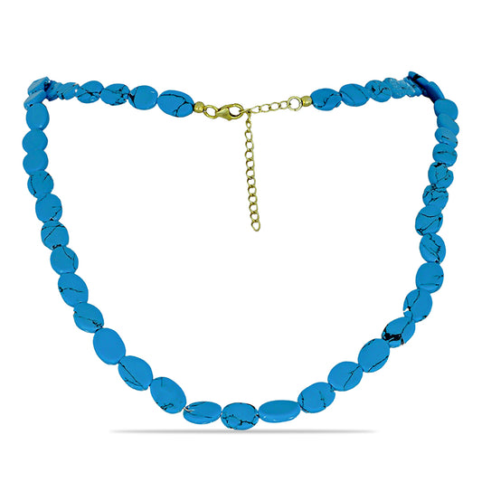 Arannyal Bevont Ezüst Nyaklánc Csipkerózsika Türkizzel