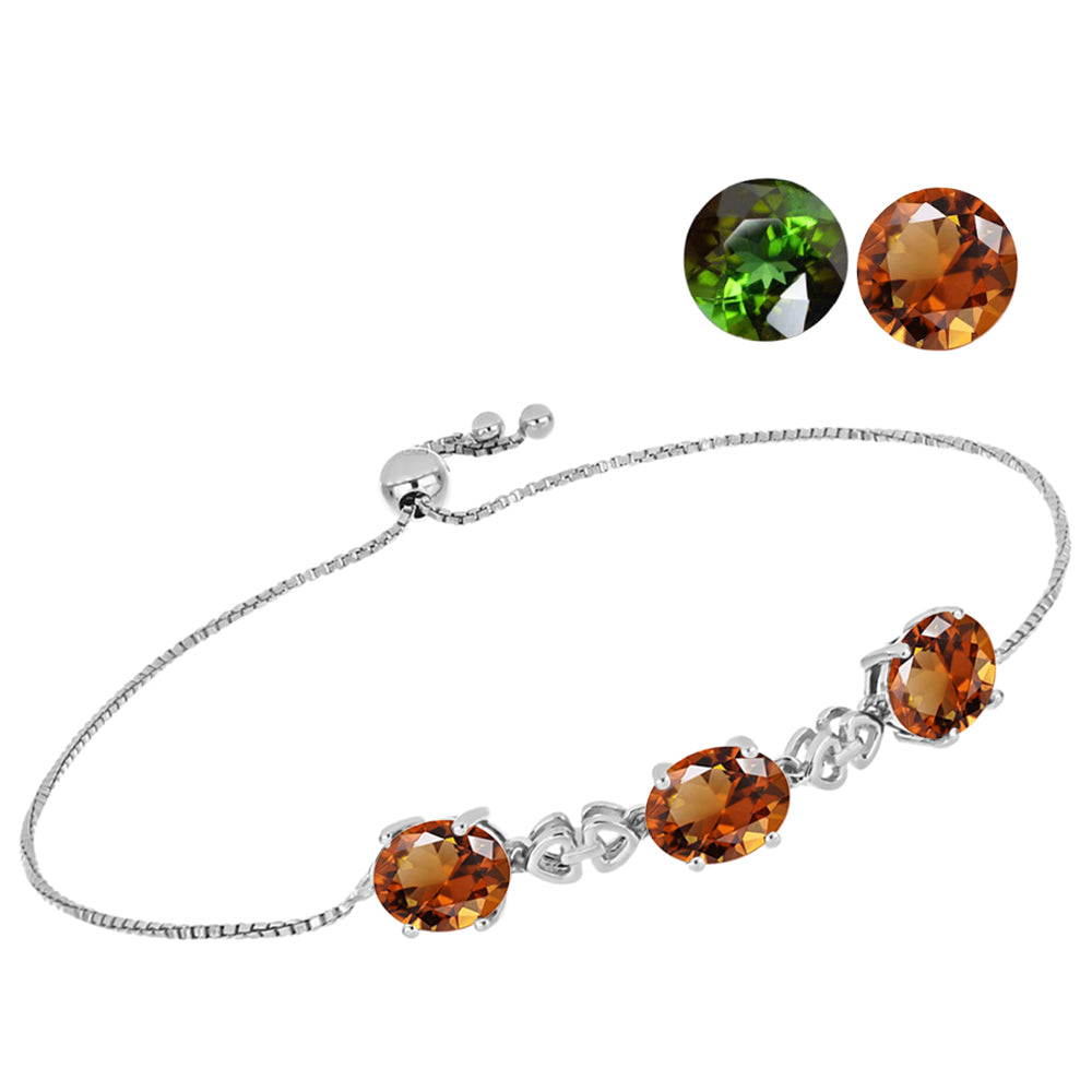 Ezüst Karkötő Minősített laboratóriumban előállított Anatóliai Zultanit-tal