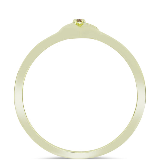 Arannyal Bevont Ezüst Gyűrű Pezsgő Gyémánttal