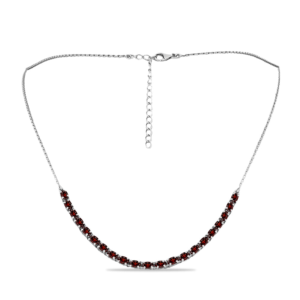 Ezüst Nyaklánc Barton Gránáttal