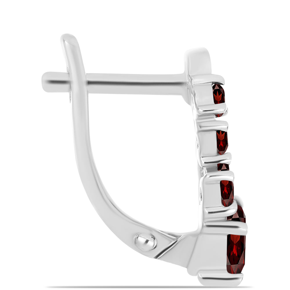 Ezüst Fülbevaló Barton Gránáttal