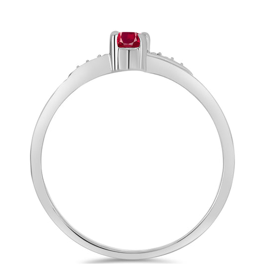 Ezüst Gyűrű Madagaszkári Rubinnal
