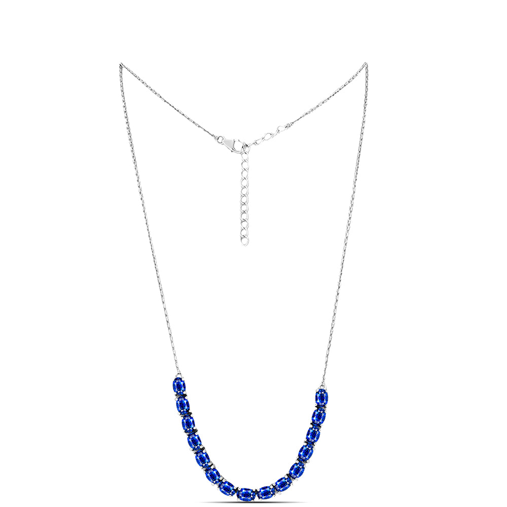 Ezüst Nyaklánc Ausztrál Kék Zafírral