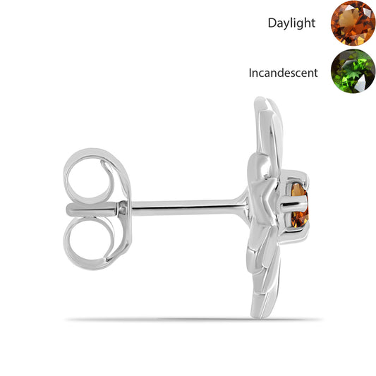 Ezüst Fülbevaló Minősített laboratóriumban előállított Anatóliai Zultanit-tal