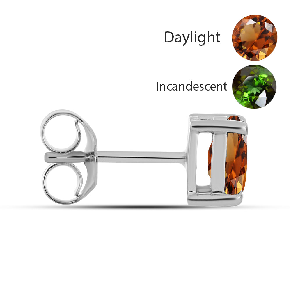 Ezüst Fülbevaló Minősített laboratóriumban előállított Anatóliai Zultanit-tal