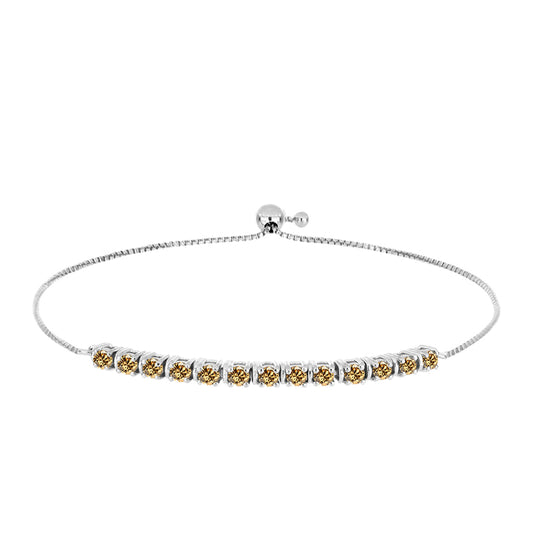 Ezüst Karkötő Pezsgő Moissanite-tal