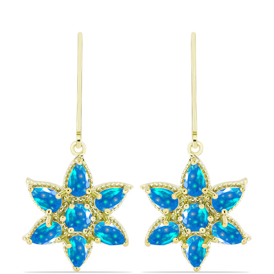 Arannyal Bevont Ezüst Fülbevaló Etiópiai Paradicsomi Opállal