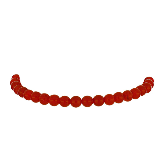 Arannyal Bevont Ezüst Karkötő Vörös Acháttal