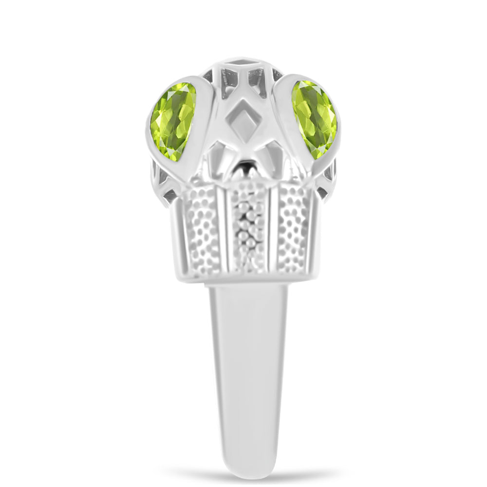 Ezüst Gyűrű Changbai Peridottal