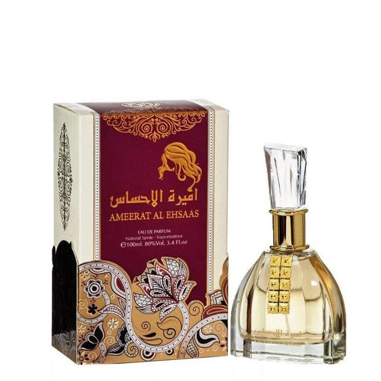 100 ml Eau de Parfume Ameerat Al Ehsaas Vaníliás Gyümölcsös Illat Nőknek - Ékszer Akció