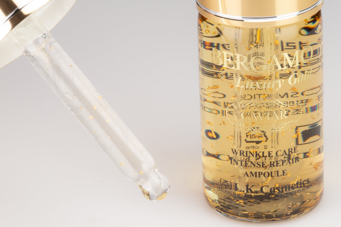 BERGAMO LUXORY GOLD Kollagén & Kaviár 4 db-os Ampulla Szett, 13 ml x 4