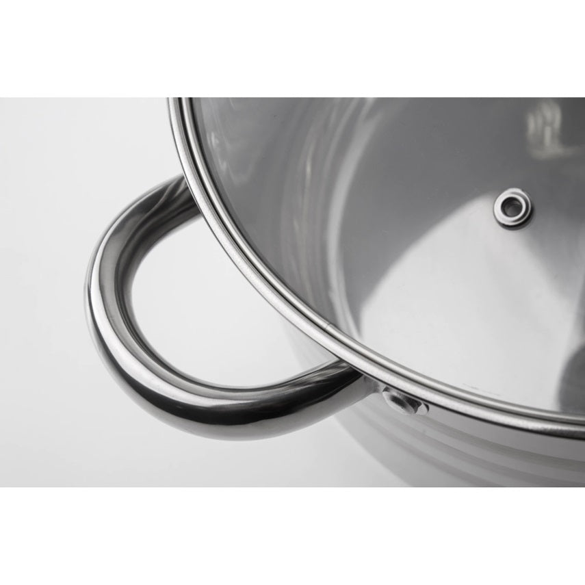 3 részes Rozsdamentes Acél Edénykészlet 5 rétegű aljzattal és Xylan márvány bevonattal, Gourmet Line Kiadás
