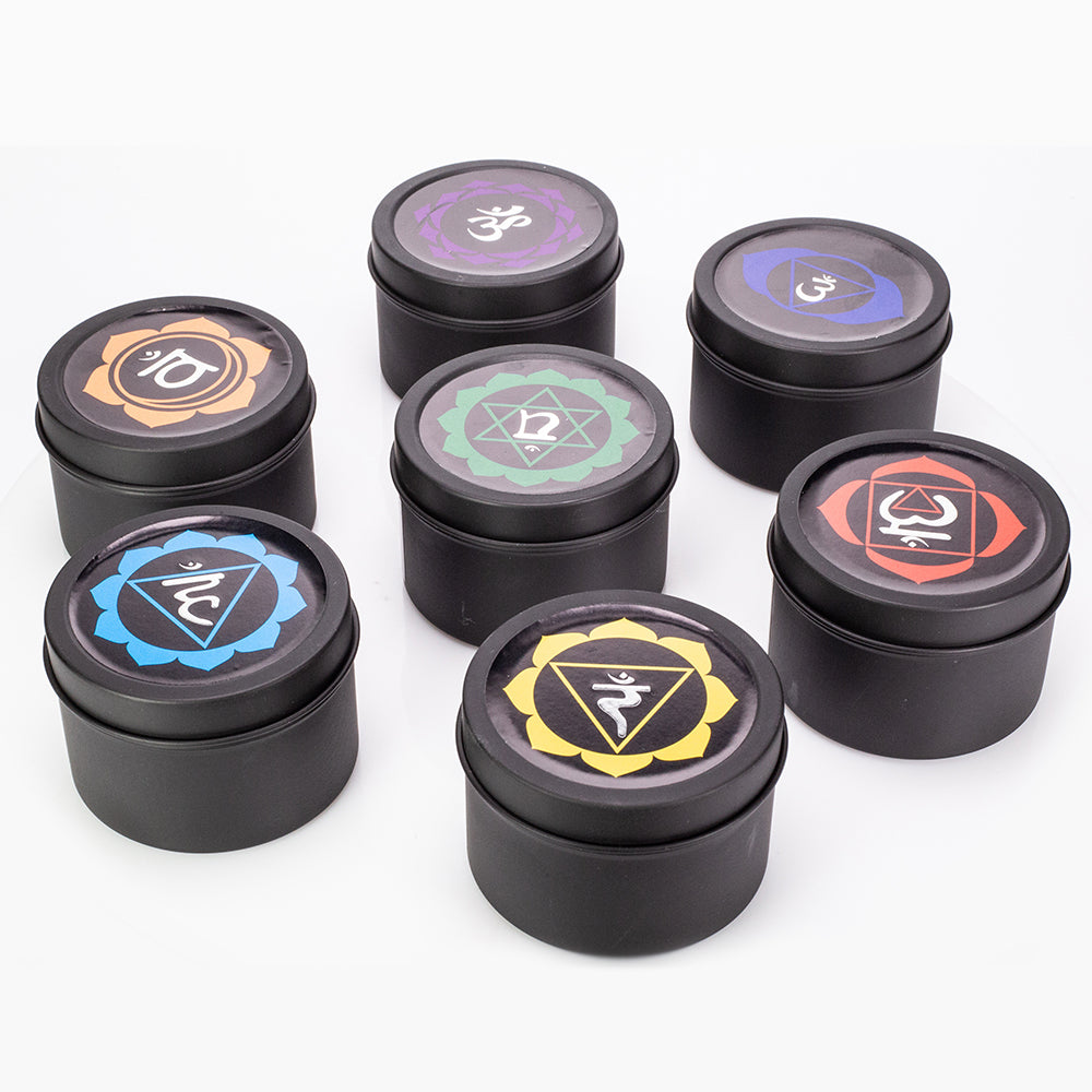 9 Darabos Csakra Gyertya (7 db), Csakra Nyaklánc és Csakra Karkötő Emporia Ajándék szett Ametiszttel, Lapisz lazulival, Citrinnel, Zöld Aventurinnal, Tigrisszemmel, Vörös Jáspissal és Hegyikristállyal