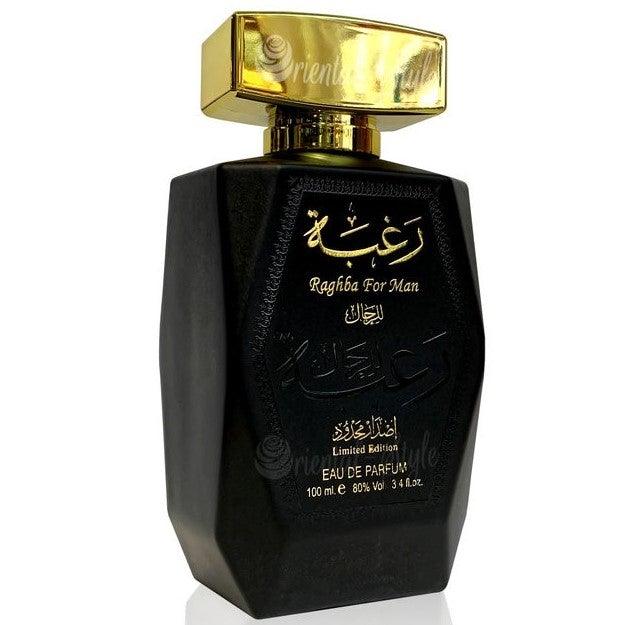100 ml Eau de Perfume Raghba Intenzív Keleti Édes és Fás Illat Férfiaknak - Ékszer Akció