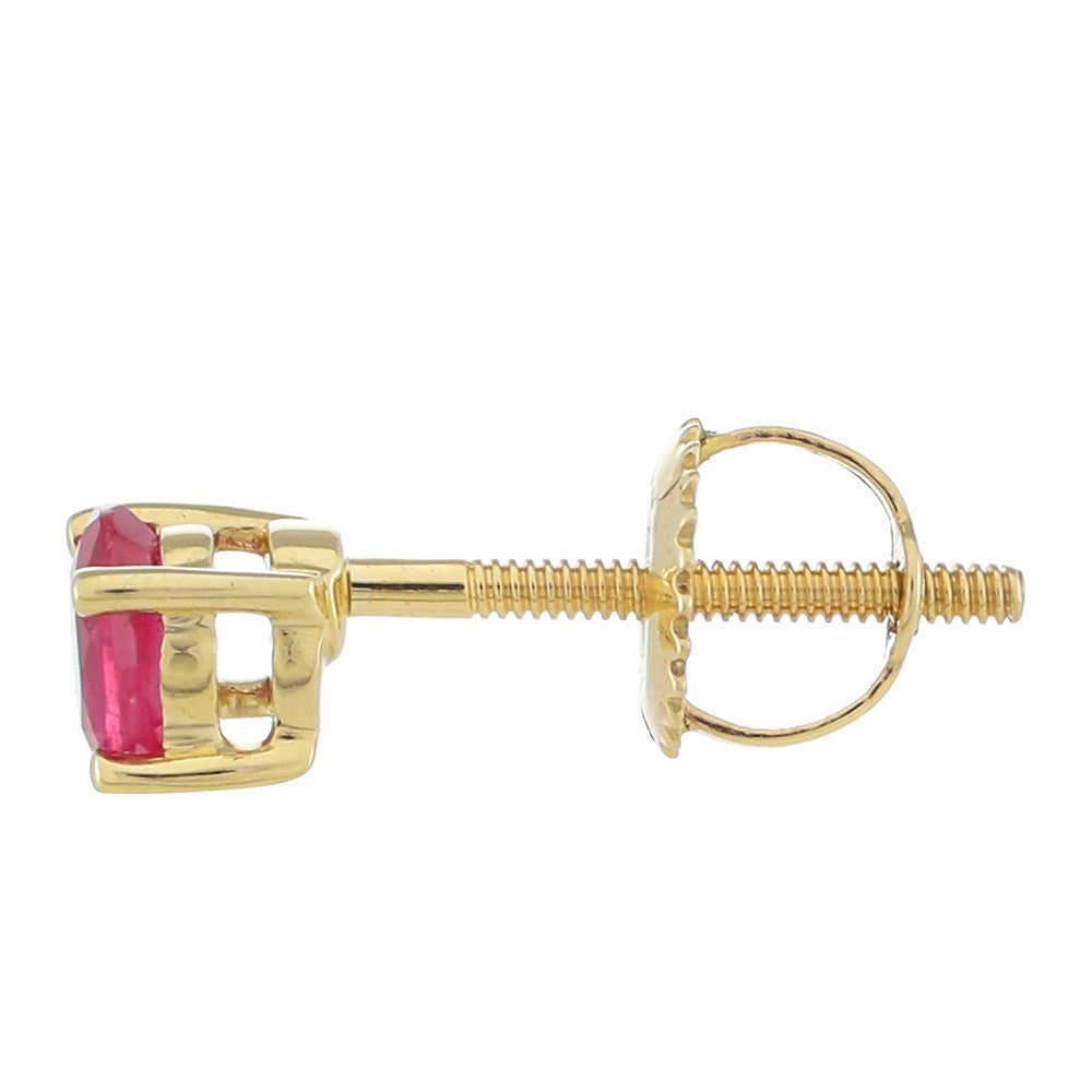 9 Karátos Arany Fülbevaló Thai Rubinnal