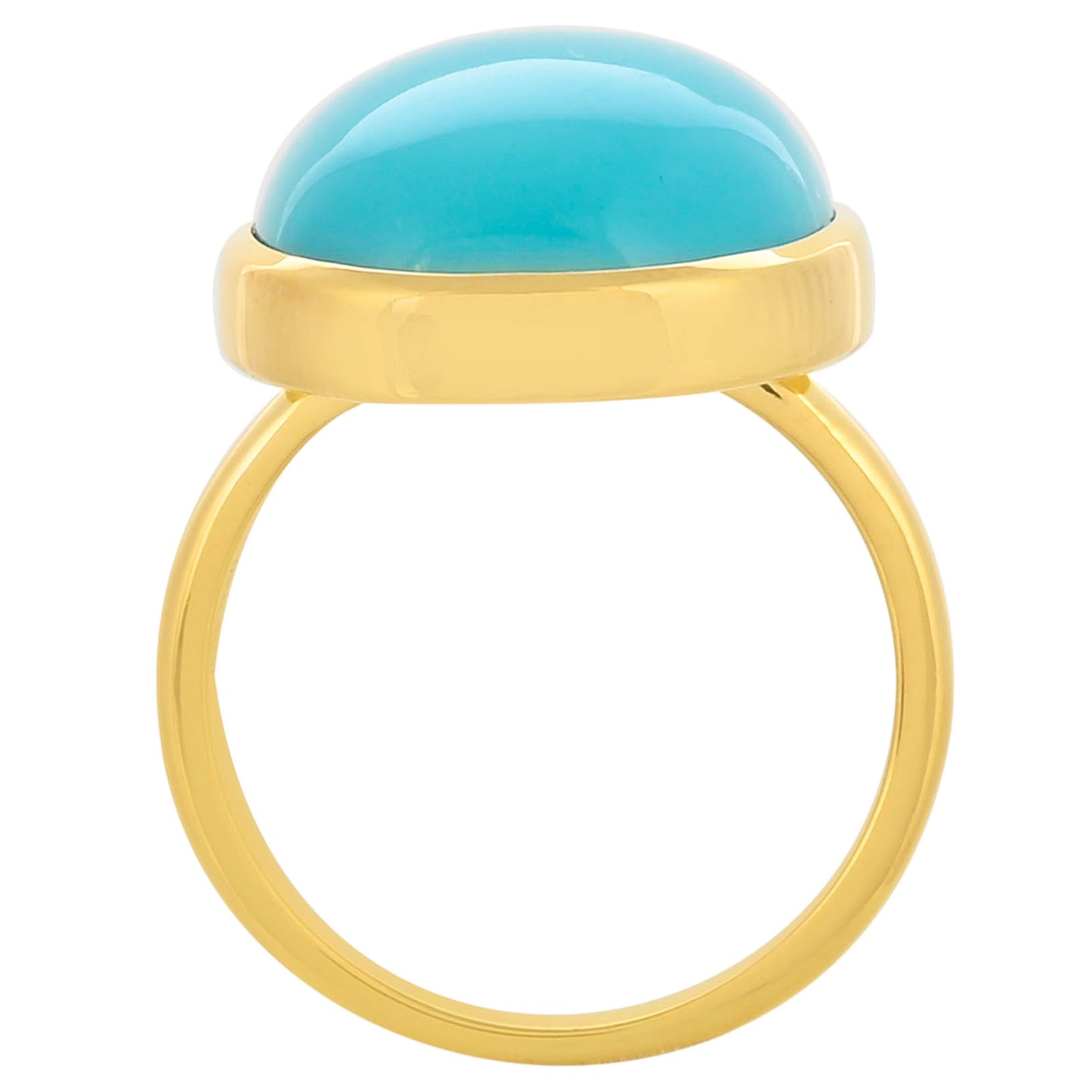 Arannyal Bevont Ezüst Gyűrű Csipkerózsika Türkizzel