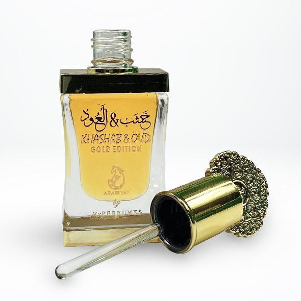 12 ml Parfüm Olaj Khasab & Oud Gold Edition Keleti Gyümölcsös-Virágos Illat Férfiaknak - Ékszer Akció