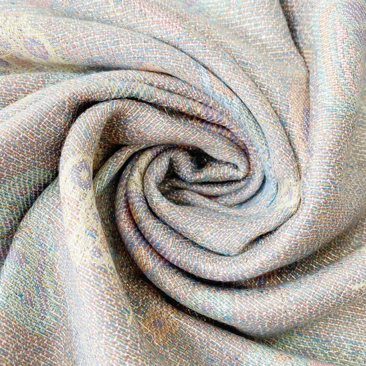 100% Valódi Pashmina Kasmír Sál-Kendő, 70 cm x 170 cm, Pillangó Mintás, Fényes Fehér - Ékszer Akció