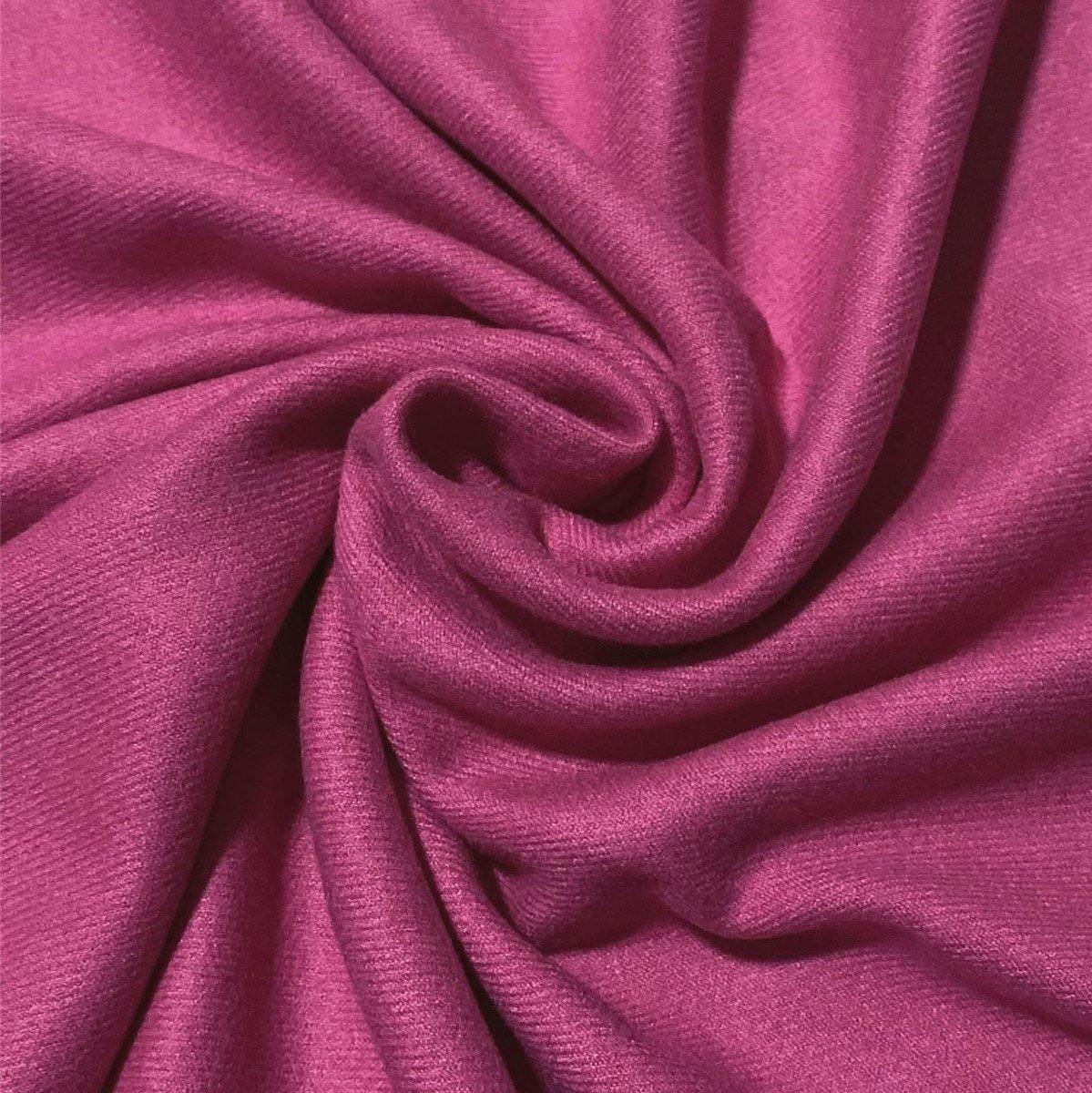 100% Valódi Pashmina Kasmír Sál-Kendő, 70 cm x 170 cm, Fukszia Pink - Ékszer Akció