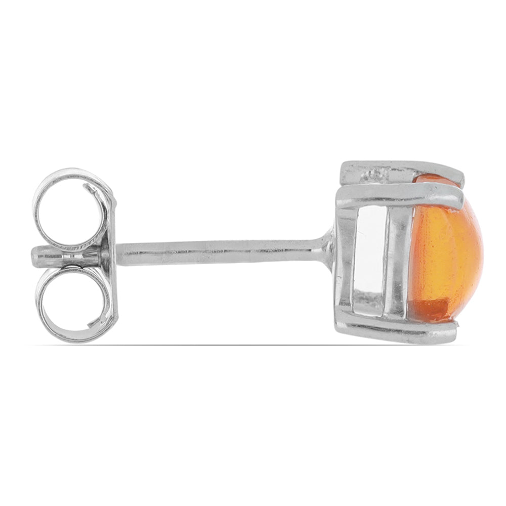 Ezüst Fülbevaló Lega Dembi Narancs Opállal