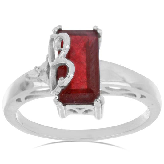 Ezüst Gyűrű Madagaszkári Rubinnal